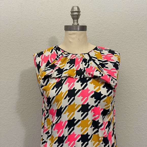 MARNI Sleeveless Commessa Tie-Back Ruffle-Neck Tunic Blouse in Multi - Picture 2 of 12